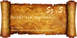 Szlávik Sarolta névjegykártya